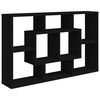vidaXL fekete szerelt fa fali polc 85 x 16 x 52,5 cm