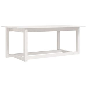 vidaXL feh&eacute;r t&ouml;m&ouml;r fenyőfa doh&aacute;nyz&oacute;asztal 110 x 55 x 45 cm