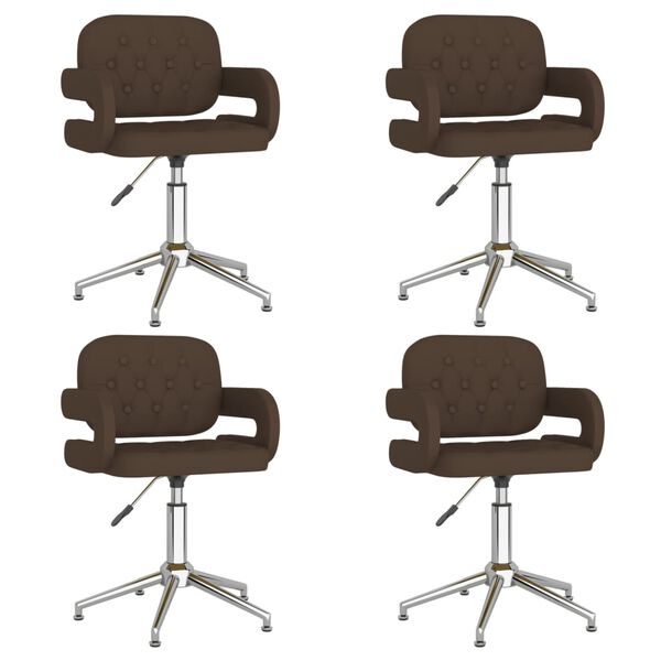 vidaXL 4 db barna műbőr forg&oacute; &eacute;tkezősz&eacute;k