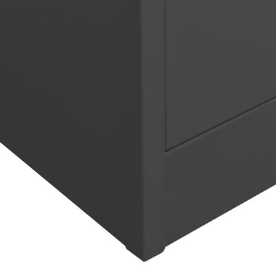 vidaXL antracitszürke acél irodai szekrény 90 x 40 x 180 cm