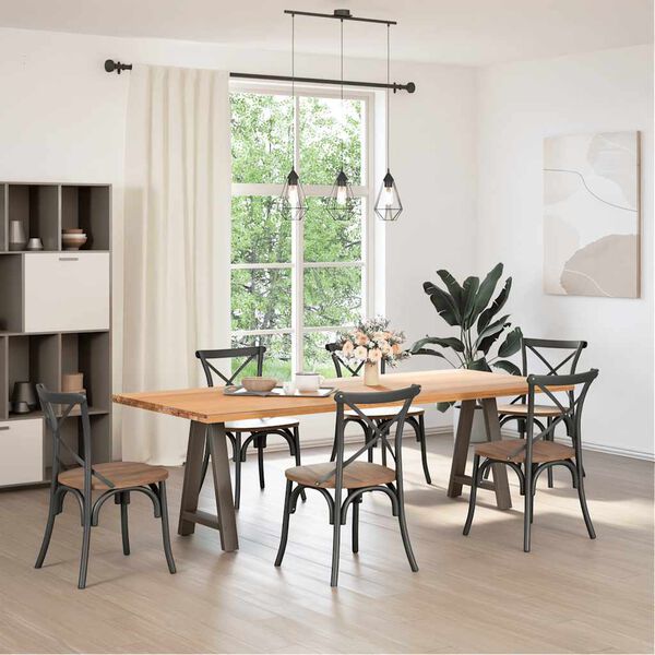 vidaXL 2 db A-alak&uacute; &eacute;tkezőasztal l&aacute;b 50x(72-73) cm ac&eacute;l