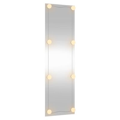 vidaXL téglalap alakú üveg falitükör LED fényekkel 30 x 100 cm
