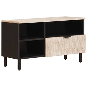 vidaXL TV szekr&eacute;ny Feh&eacute;r mosott fel&uuml;let 80 x 33 x 46 cm T&ouml;m&ouml;r Mang&oacute;f&aacute;t
