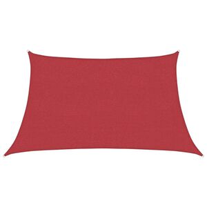 vidaXL piros HDPE napvitorla 160 g/m&sup2; 3/4 x 2