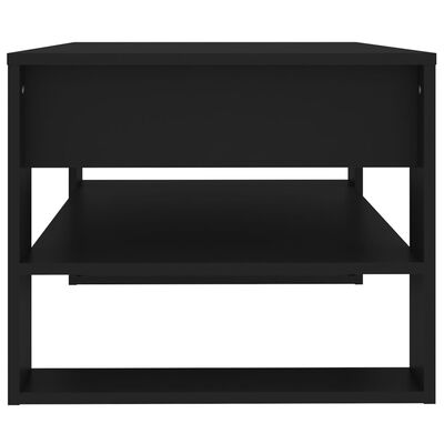 vidaXL fekete szerelt fa dohányzóasztal 102 x 55 x 45 cm