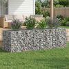 vidaXL Gabion emelt &aacute;gy Ez&uuml;st 180 x 60 x 55 cm Horganyzott ac&eacute;l