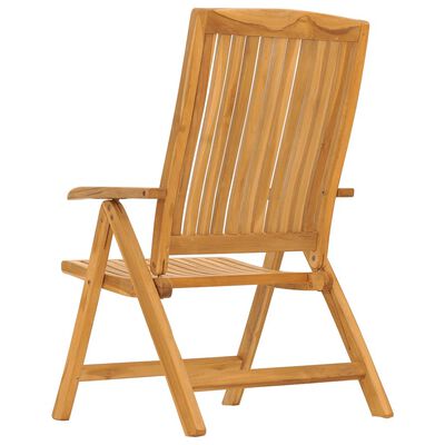 vidaXL 2 db tömör tíkfa dönthető kerti szék párnával