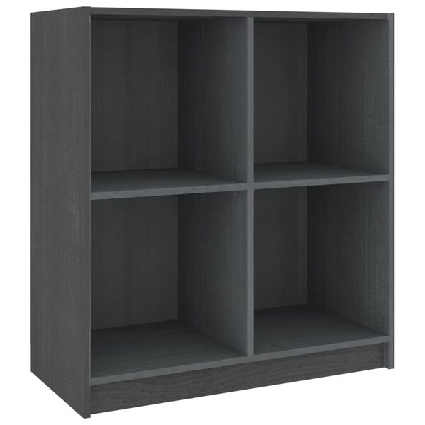 vidaXL szürke tömör fenyőfa tálalószekrény 70 x 33 x 76 cm