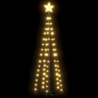 vidaXL kúp alakú karácsonyfa 70 meleg fehér LED-del 50 x 120 cm