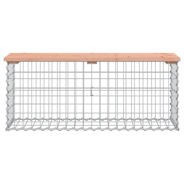 vidaXL t&ouml;m&ouml;r dugl&aacute;szfenyő gabion kerti pad 103x31,5x42 cm