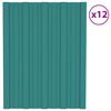 vidaXL Tetőpanel 12 pcs Z&ouml;ld 60 x 45 cm Horganyzott ac&eacute;l