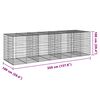 vidaXL horganyzott vas gabion kos&aacute;r fed&eacute;llel 350 x 100 x 100 cm