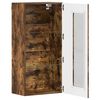 vidaXL Fali szekrény tárolóval Füstölt tölgy 55 x 29 x 100 cm Faanyag