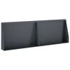 vidaXL T&aacute;mfal 2 db 60 x 12 x 50 cm Ac&eacute;l Antracitsz&uuml;rke