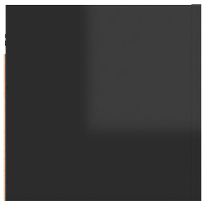 vidaXL 4 db magasfényű fekete fali TV-szekrény 30,5 x 30 x 30 cm