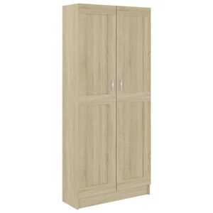 vidaXL sonoma t&ouml;lgy sz&iacute;nű szerelt fa k&ouml;nyvszekr&eacute;ny 82,5x30,5x185,5 cm