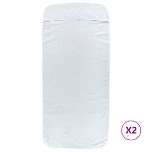 vidaXL 2 db feh&eacute;r 400 GSM sz&ouml;vet strandt&ouml;r&ouml;lk&ouml;ző 60 x 135 cm