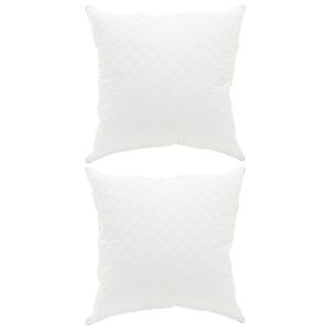 vidaXL P&aacute;rna FULDA 2 db 50 x 50 cm 100% L&uacute;d pehely &eacute;s toll Feh&eacute;r