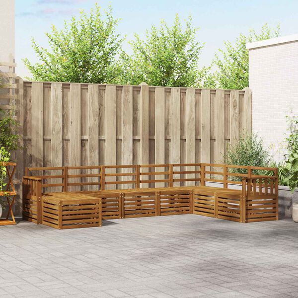 vidaXL &Uuml;lőgarnit&uacute;r&aacute;k 8 pcs Term&eacute;szetes T&ouml;m&ouml;r Ak&aacute;cfa