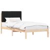 vidaXL &Aacute;gykeret K&aacute;rpitozott Fejt&aacute;ml&aacute;val Term&eacute;szetes &eacute;s fekete