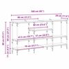 vidaXL Konzolasztal polcokkal k&eacute;zműves t&ouml;lgy 160 x 29 x 80 cm Faanyag