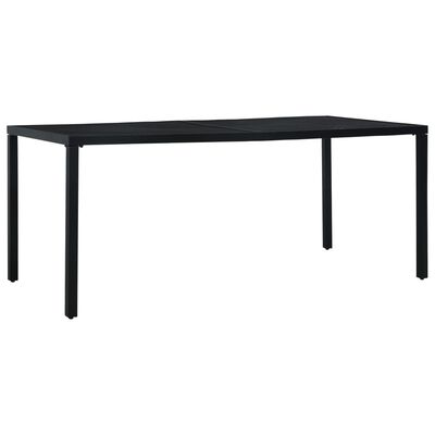 vidaXL fekete acél kerti asztal 180 x 83 x 72 cm