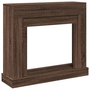 vidaXL barna t&ouml;lgy sz&iacute;nű szerelt fa kandall&oacute;burkolat 100x30x87,5 cm