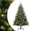 vidaXL Mesters&eacute;ges Hajl&iacute;tott Kar&aacute;csonyfa 300 LED-del Z&ouml;ld 210 cm