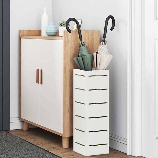 vidaXL Napernyő &Aacute;llv&aacute;ny t&aacute;rol&oacute;val Feh&eacute;r 15,5 x 15,5 x 49 cm Ac&eacute;l