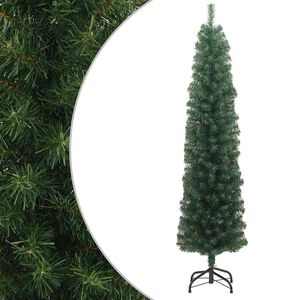 vidaXL z&ouml;ld PVC v&eacute;kony műkar&aacute;csonyfa &aacute;llv&aacute;nnyal 240 cm