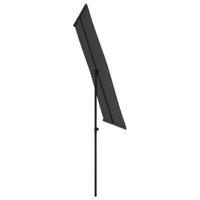 vidaXL fekete kültéri napernyő alumíniumrúddal 2 x 1,5 m