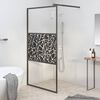 vidaXL fekete ESG &uuml;veg zuhanyfal kőmint&aacute;val 100x195cm