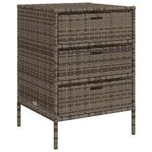 vidaXL sz&uuml;rke polyrattan kerti t&aacute;rol&oacute;szekr&eacute;ny 55 x 59 x 80 cm