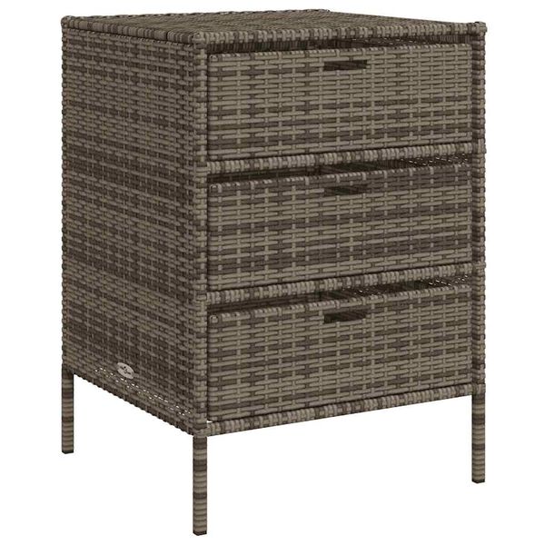 vidaXL sz&uuml;rke polyrattan kerti t&aacute;rol&oacute;szekr&eacute;ny 55 x 59 x 80 cm
