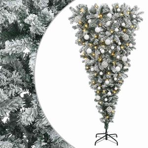 vidaXL Felford&iacute;tott Műfenyő Kar&aacute;csonyf&aacute; 150 cm 150 LED Meleg feh&eacute;r
