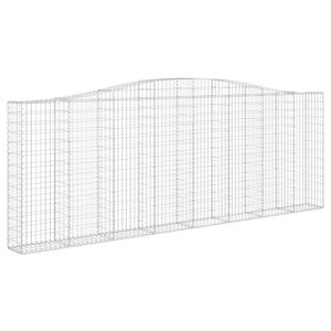 vidaXL &iacute;ves horganyzott vas gabion kos&aacute;r 400x30x140/160 cm