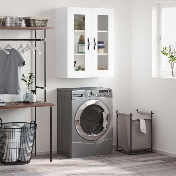 vidaXL feh&eacute;r szerelt fa fali szekr&eacute;ny 69,5 x 34 x 90 cm