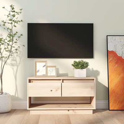 vidaXL tömör fenyőfa TV-szekrény 74 x 34 x 40 cm