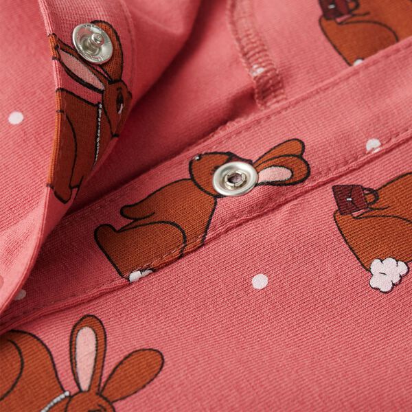 Fakó rózsaszín kapucnis gyerek kezeslábas 92