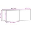 vidaXL 2 db k&eacute;zműves t&ouml;lgy falra szerelhető TV-szekr&eacute;ny 80x30x30 cm