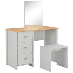 vidaXL sz&uuml;rke &ouml;lt&ouml;zőasztal t&uuml;k&ouml;rrel &eacute;s &uuml;lők&eacute;vel 104 x 45 x 131 cm