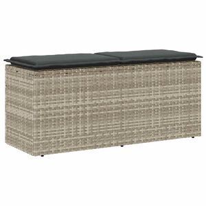vidaXL vil&aacute;gossz&uuml;rke polyrattan kerti pad p&aacute;rn&aacute;val 110x40x44 cm