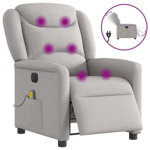 vidaXL felhősz&uuml;rke sz&ouml;vet d&ouml;nthető elektromos massz&aacute;zsfotel