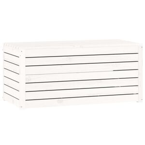 vidaXL feh&eacute;r t&ouml;m&ouml;r fenyőfa kerti l&aacute;da 101 x 50,5 x 46,5 cm