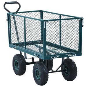 vidaXL z&ouml;ld kerti k&eacute;zikocsi 350 kg