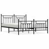 vidaXL fekete f&eacute;m &aacute;gykeret fej- &eacute;s l&aacute;bt&aacute;ml&aacute;val 183 x 213 cm