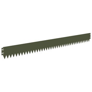 vidaXL Fűszeg&eacute;lyez&eacute;s 10 db 103 x 10 cm Ac&eacute;l Olajz&ouml;ld