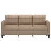 vidaXL 3 személyes cappuccino színű műbőr kanapé 180 cm