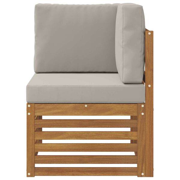 vidaXL K&uuml;lt&eacute;ri Sarokkanap&eacute; T&ouml;m&ouml;r Ak&aacute;cfa Term&eacute;szetes