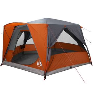 vidaXL Cabin Tent 7-Person 7 szem&eacute;lyes Sz&uuml;rke &eacute;s narancs